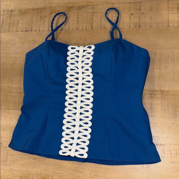 Lilly Pulitzer Tops - Lilly Pulitzer Shelli Stretch Tank Top Blue Size 4
